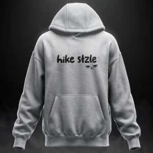 Hoodie Grumpy gris chiné, face